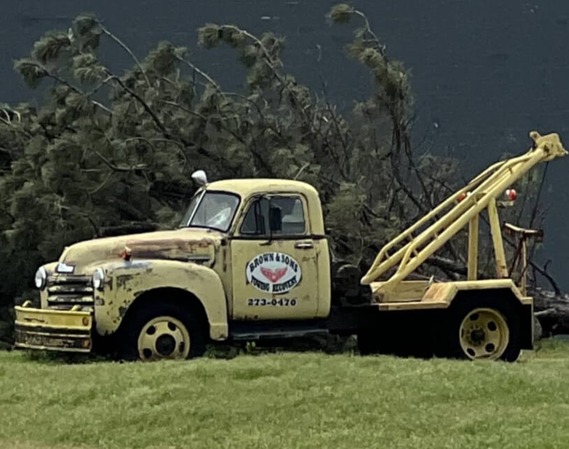 Vintage Brown & Sons tow truck from the company's early years